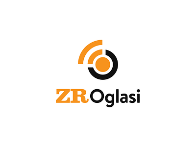 ZR Oglasi branding classified ads design flat icon ilovezr ilovezrenjanin logo o pictogram signal typography vector zrenjanin