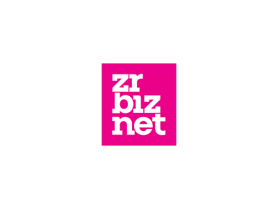 ZRBIZNET - Rebrand biz branding business conference design flat letter logo magenta minimalist network online simplicity square typography vector zrbiznet zrenjanin