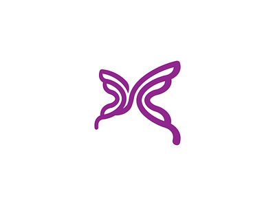 Butterfly Pictogram abstract animal branding butterfly design flat icon illustration lines logo pictogram purple vector