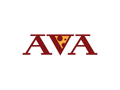 Ava Pizzeria ava branding colorful design flat icon logo pictogram pizza pizzeria restaurant typography vector