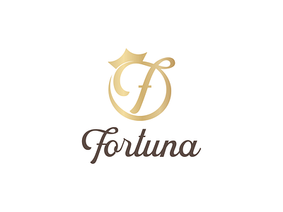Fortuna Wedding Hall branding circle crown design f fortuna gold gradinet hall logo pictogram ring typography vector wedding