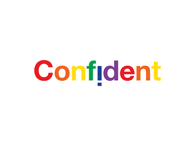 Conf!dent branding colorful confident design diversity flat helvetica logo minimal minimalist typography vector voice