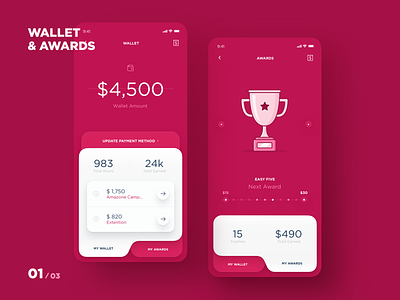 MAD - Wallet & Awards app app design award interaction interface invoices taxi app transactions ui ux wallet