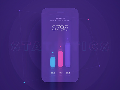 Data & Statistic Report app clean design details flat icon elegant simple flat interface layout phone screen isometric ios style tracking gps ui ux web design
