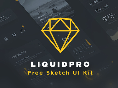LiquidPro Sketch UI Kit - Thumbnail Update application layout dtail studio free interface modules freebie ipad iphone kit sketch 3 app ui kit download ui ux interface web design
