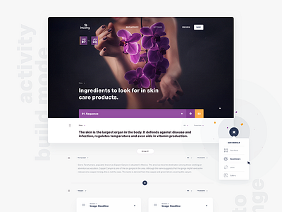 Activity Module builder communicate health interaction landing microsite product responsive ui ux web design website