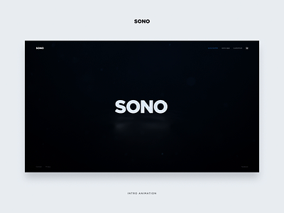 SONO Product Page - Intro 3d after effect app clean glitch interace interaction intro landing page minimal motion motion animation onboarding smart web website