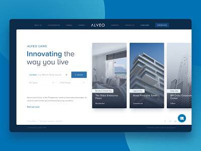 Alveo Land | Real Estate Website | Landing page landing page real estate