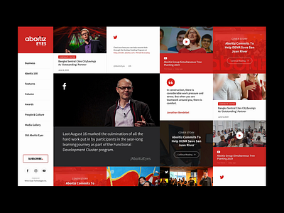 Aboitiz Eyes | Corporate News Website | Landing Page Concept