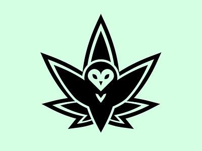 Weed Owl (Wowl?) Logo animal badge branding emblem heart icon logo marijuana mark owl symbol weed