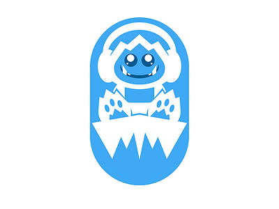 Yeti animal badge blue christmas cold design emblem ice icon logo mark monster snow white winter yeti