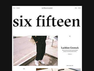 Six Fifteen To Central blog blog design clean grid minimal portfolio ui visual design