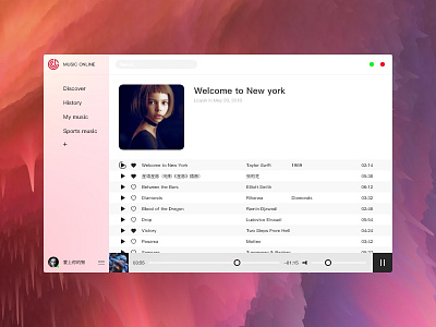 Music player interface 2018 design interface ui ux