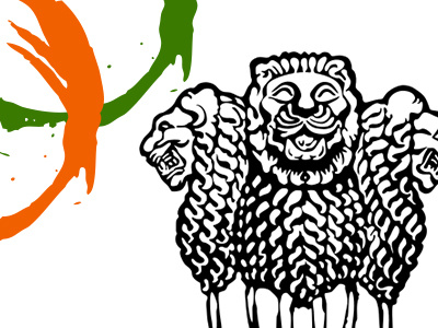 Satyameva jayate - Newsletter design green indian flag newsletter saffron white