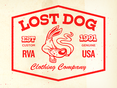 Lost Dog branding design dog dogs flat icon illustration logo retro shot typography vintage