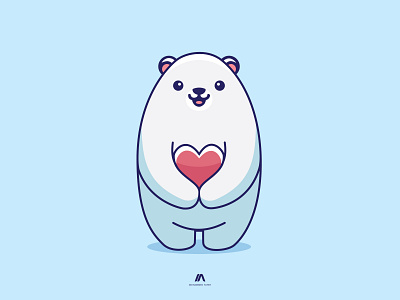 Polar bear ... ✨😅 design draw drawing dribbble flat illustration illustrator ilustration logo vector