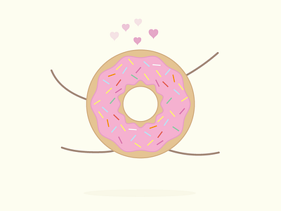 That feeling dessert donut doughnut flat food happy illustration love pastels sprinkles sweet