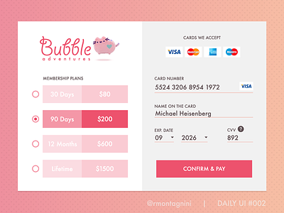 Credit Card Checkout - Daily UI #002