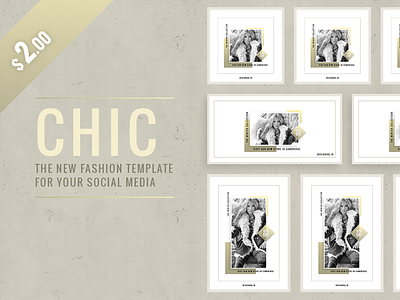 CHIC Social Media Template Pack beautiful design designer graphic instagram photography social media start up template ui ux