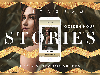 INSTAGRAM STORIES GOLD FOIL TEMPLATE creative market facebook foil golden instagram stories instagram template social media the best