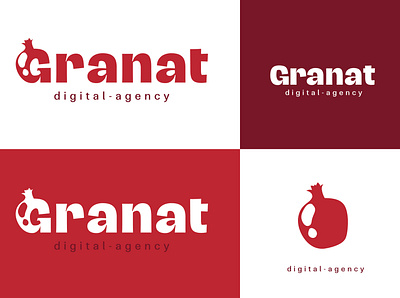 Granat brand branding design font fruit logo logotype red vector