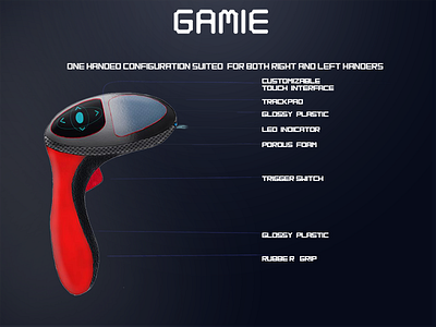 Features & description - Gamie Joystick concept description design game joystick product