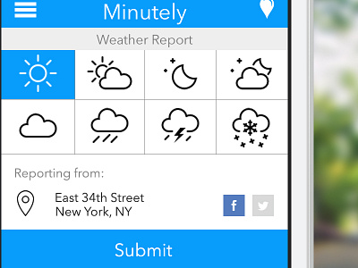 Minutely Reporting app design mobile ui ux