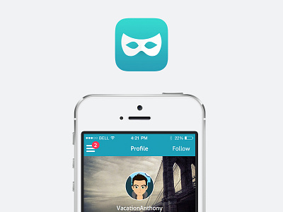 Anomo Profile app icon mobile profile social ui ux
