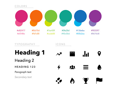Yoo Style Guide branding colors icons style guide typography