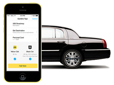 Hailo iOS Black Car app hailo ios iphone mobile selection transportation ui ux