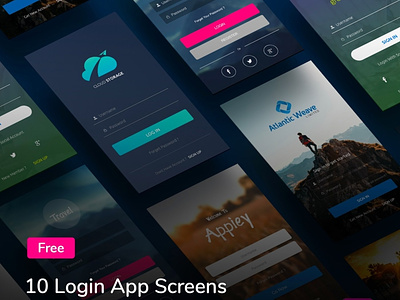 Login app pages - Material Design app design design app login page ui xd design