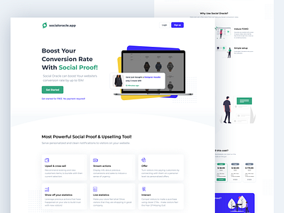 SocialOracle Landing Page landingpage ui design ux design