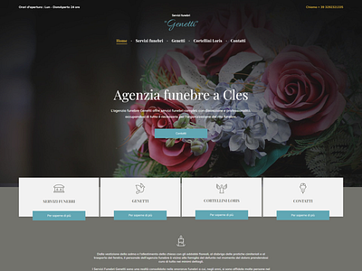 Web design for a funeral service company in Italy design duda minimal mockup design ui user experience user interface design ux web website website design