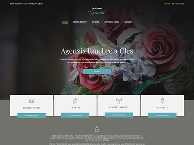 Web design for a funeral service company in Italy