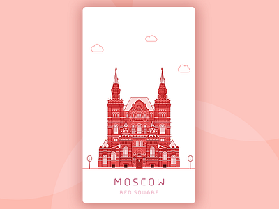 moscow illustration moscow red square travel