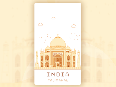 Taj Mahal india mahal painter taj travel 插画 泰姬陵