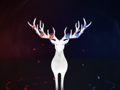 rutine Konvention reference Dead flower Reindeer by Feng Yu on Dribbble