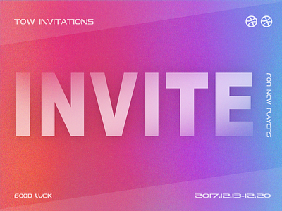 Tow invitations for players invitation invite