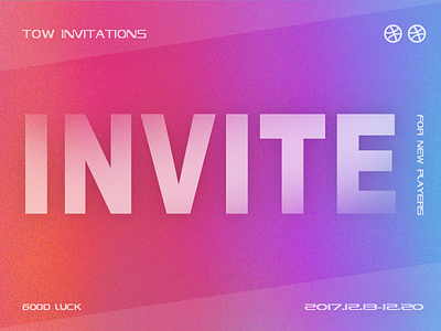 Tow invitations for players