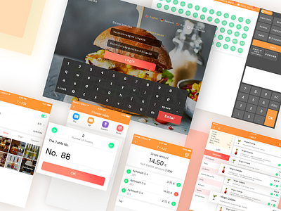 Design of a set of system interface interface order pad restaurant system ue ui ux