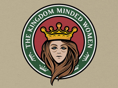 The Kingdom Minded Women crown crown logo king kings women in illustration