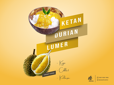 sticky durian banner adv advertise branding creative design design dribbble illustration