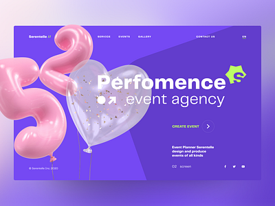 Event agency – Promo agency design desktop event interface minimal promo ui ux web design website
