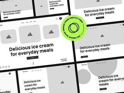 ice cream shop clean desktop flat icecream minimal product promo prototypes ui ux web website