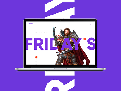 Fridays Mainpage branding desktop flat minimal promo typogaphy ui ux web website