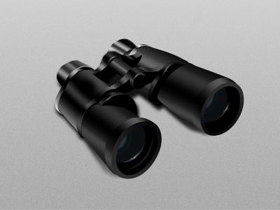 Binoculars gradient icon photoshop vector shape