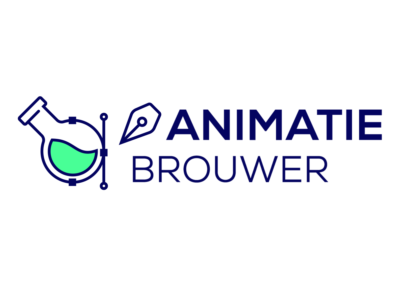 Logo animation for animatiebrouwer.nl animation animation 2d design flask liquid logo animation pentool