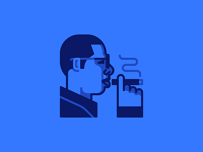 The Blueprint — Jay-Z album blue blueprint cigar cover icon illustration jay z music print rap sunglasses