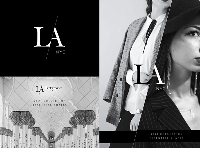 LA - luxury fashion brand logo black and white branding clean design fashion l logo la letter l logo logo luxury luxury brand trending