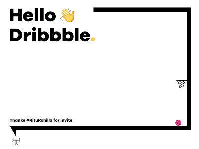 Hello Dribbble clean design dribble